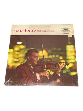 Vintage Sacha Vinyl LP Sous Les Etoiles Under The Stars RCA Victor Black Canada